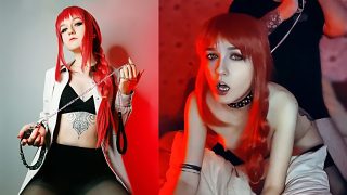 POV chân tôn sùng clip nghiệp dư nhỏ ngực Makima cosplay đĩ trong vớ nhận được fuck