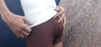 Underwer Fuck Hard Cock Handjob Indian Man Standin Big Hair Cock