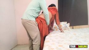 Indian stepsis gets drilled by bro while on desk job