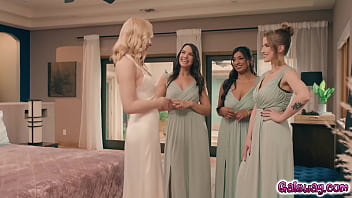 Redhead Bride to Be Lily LaBeau and Her Bridesmaids Engage in Wild Lesbian Foursome