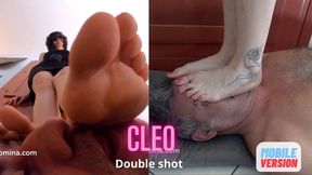 Cleo Domina- Hard facestanding, double shot!MOBILE VERSION