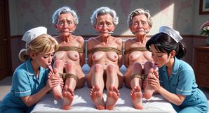 Nurses Lick Elderly Feet in Asylum - Grannies Having Intense Orgasms