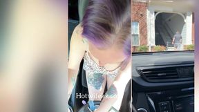 Hotwifekk waits in car while boyfriend fucks her friend