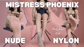 Pantyhose Kink with Nude Nylons