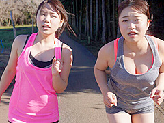 Yuka Asami, Rika Mochida Leg-Stretching, Tit-Shaking Sparring at the Gym 1 - SexLikeReal