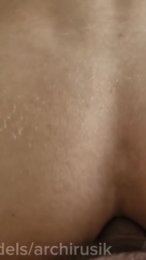 This wet bitch is a trap sissy femboy with a big cock, covered in cum   Clip 1