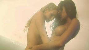 ”Lesbian Girls in mystic copulation act with candles steam”