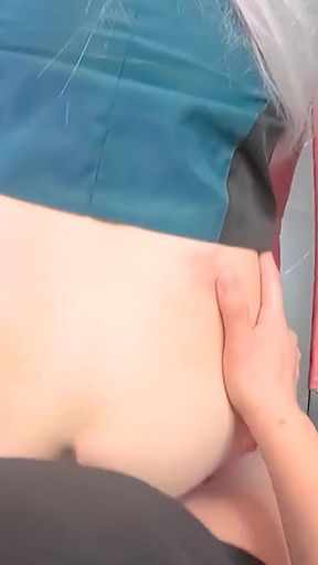 Gundam Miorine cosplayer get fucked, SEX TOY Japanese Anime Cosplay part.7   Clip 1