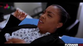 Interracial Latina Transgender Surprise Veronica Leal Grows Futa Cock and Creampie Ebony Sofi Vega