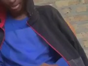 Teen bust his nut on back porch while neighbors was out side