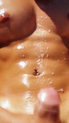 Hot ass oiled up teen gets fucked outdoors   Clip 2