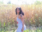 SOLO FEMALE CONTENT CREATOR I DO COSPLAY PUBLIC OUTSIDE ON A BIKE TRAIL FLASHING REAL