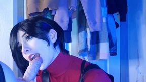 Ada Wong Uses Leon for Sex, Gives Footjob, Pounds Oiled Ass