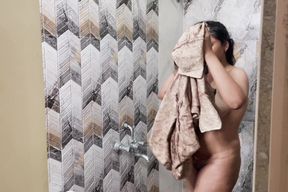 First Time Secretly Caught Mumbai Stepsister Bathing