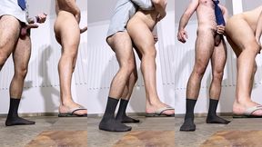 after work fucking his ass in suit and tie