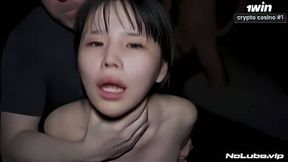 Newbie Japanese super-bitch tries hardcore porn and gets gangbanged!