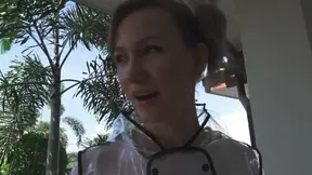 Naughty college girl gives a deep blowjob