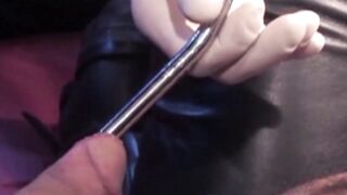 Bondage Domination - Devilish Dominatrix Uses Metal Rod on Submissive Slave's Penis