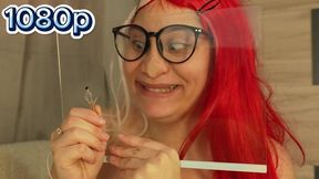 Giantess Stepsister Traps Tiny Stepbrother Under Glass 1080p