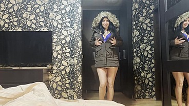 I received a jacket from my impotent husband and decided to try it on with his friend