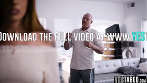 Slutty redhead cheats on husband with his big dick mature stepdad