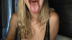 Eating breadsticks in front of tiny