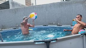 Fucked a friend'_s lustful wife after a pool party. Cumshot full of pussy cum