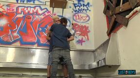 LustForBoys: Mickey Taylor Pounds James Lains Hole in Cruisy Stall Fuck