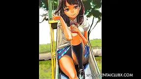 Cute Anime Girls Playfully Flash Lacy Panties in Steamy Daily Fun