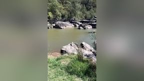 River Hike & Outdoor Fuck on Rock