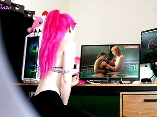 Stepsister gets spied watching porn for the 1st time