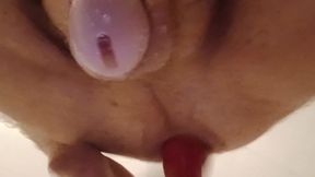 Grizlybear plug fack himself in chastity