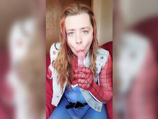 Spider-Trans drools all over pink vibrator