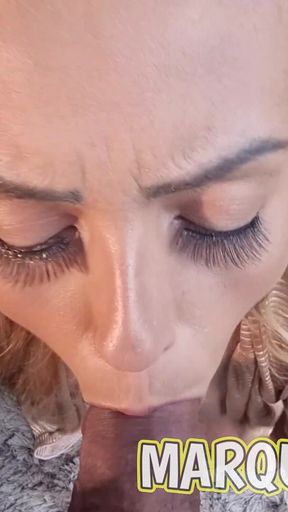 Amazing Blowjob and Hand Job with Cum on the Mouth