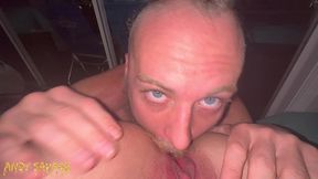 female pov pussy eating orgasm from blue eye white guy