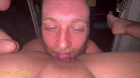 female pov pussy eating orgasm from blue eye white guy