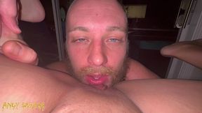 female pov pussy eating orgasm from blue eye white guy