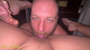 female pov pussy eating orgasm from blue eye white guy