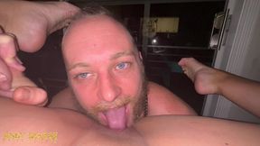 female pov pussy eating orgasm from blue eye white guy