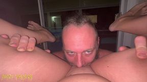 female pov pussy eating orgasm from blue eye white guy