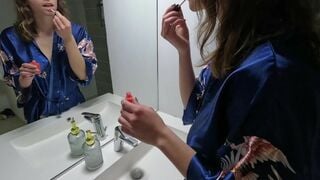 MORNING FUCK IN BATHROOM FOR FRENCH BEAUTY WITH BIG BOOBS