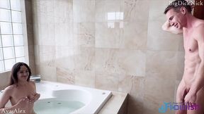 big dick nick vs ava alex in bathtub romp