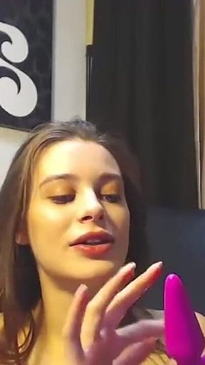 One of Lana Rhoades First Ever Live Streams Big Dildo and a Buttplug