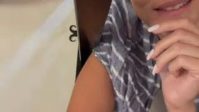 Goddess Freya clicking her nails on a metallic railing