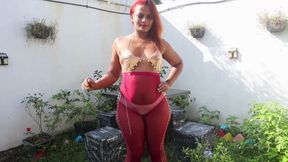 Nilmini Sheron New Gold Bra Top Try On Hal With Lace Legging