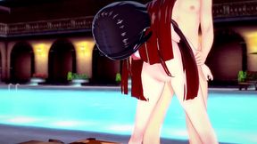 nezuko kamado cojiendo en la alberca