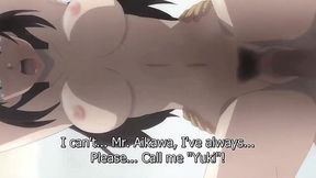Horny guy has an opportunity to fuck a hot hentai chick at the women's bath