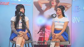 latina lesbians in heat kiss like animals and cum trembling with pleasure.