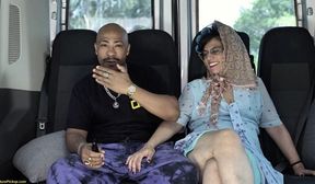 plump granny with a big ass getting fucked in the van