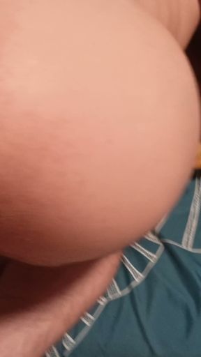 A milky femboy student screams from daddy's big dick from the buzz in his ass without a condom!   Clip 1